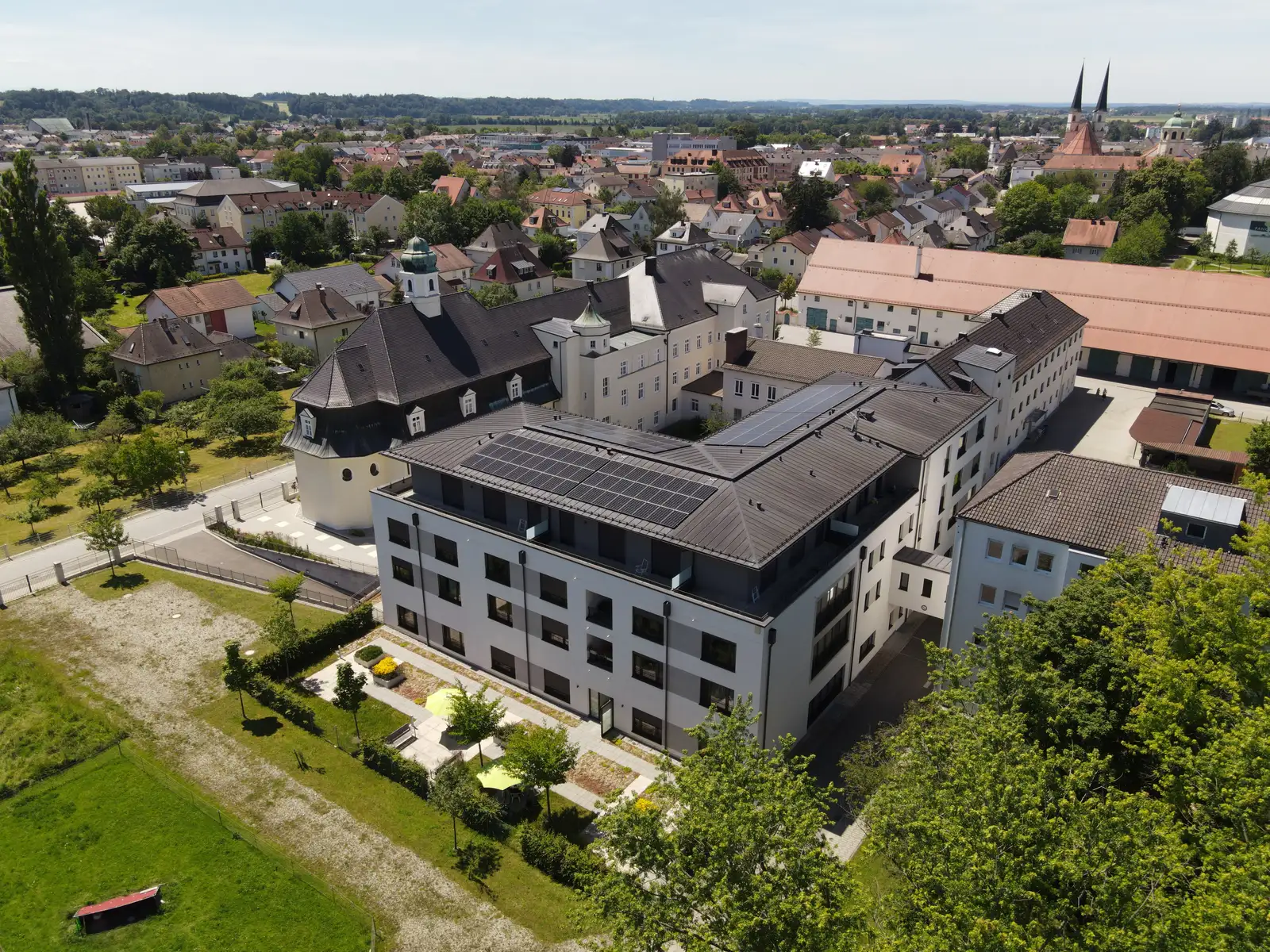 Blick auf den Eingangsbereich des Wohnheims