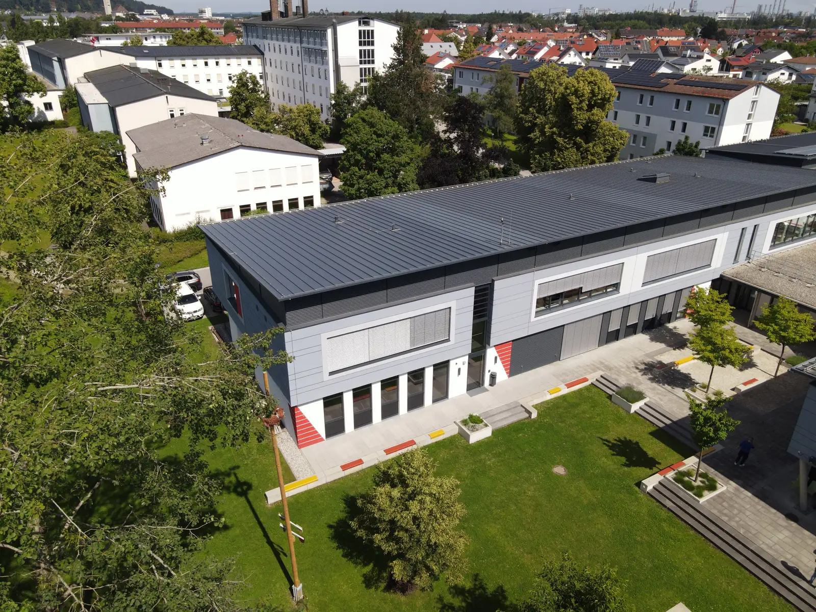 Blick auf den Anschluss an das Bestandsgebäude