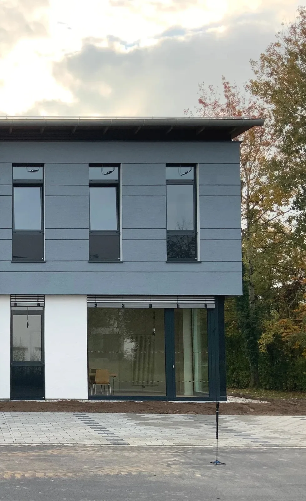 Detailansicht der Fassade des Erweiterungsbaus
