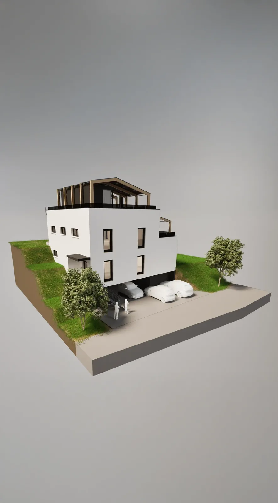 Perspektive der geplanten Dachterrasse